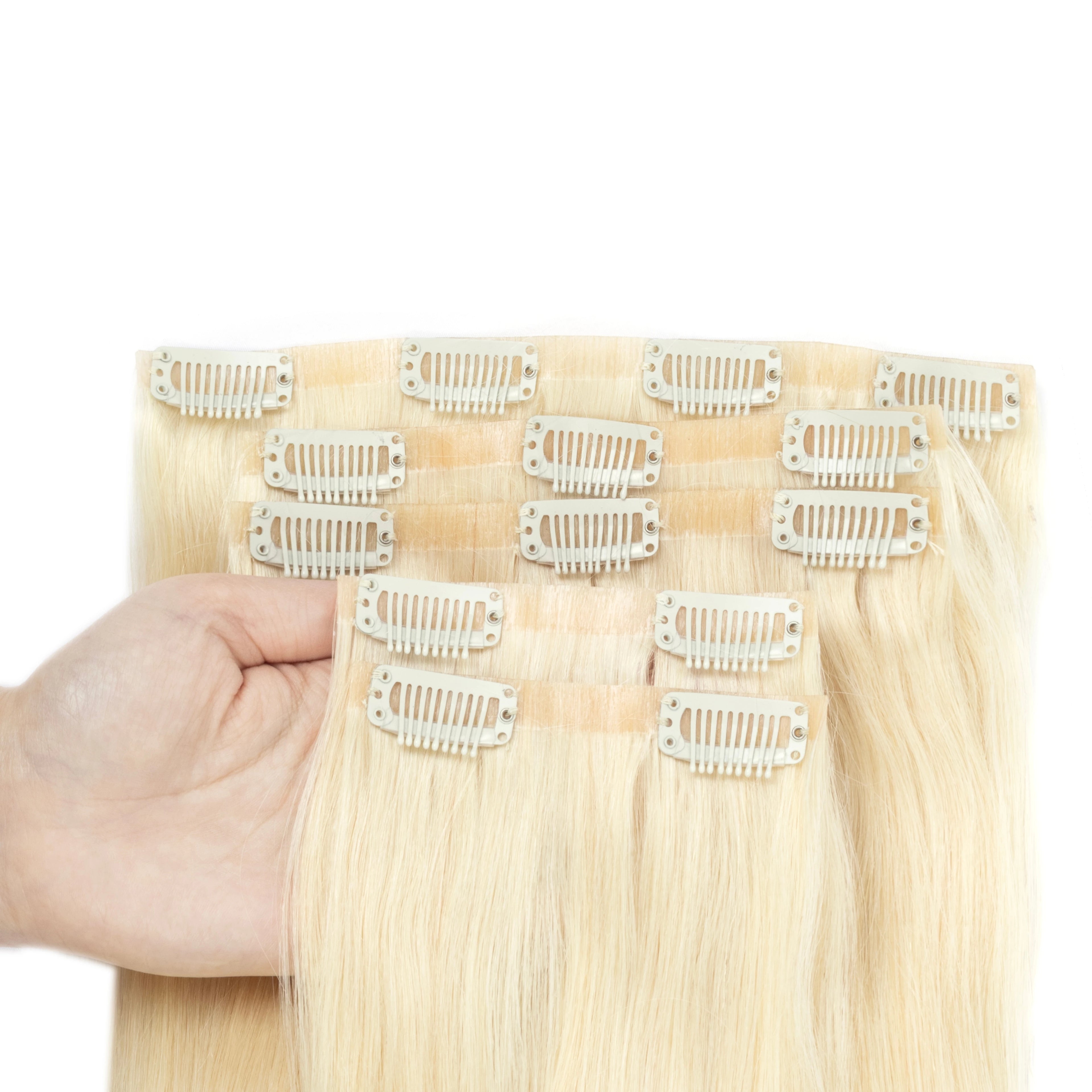 Seamless PU Clip in Human Hair Extension