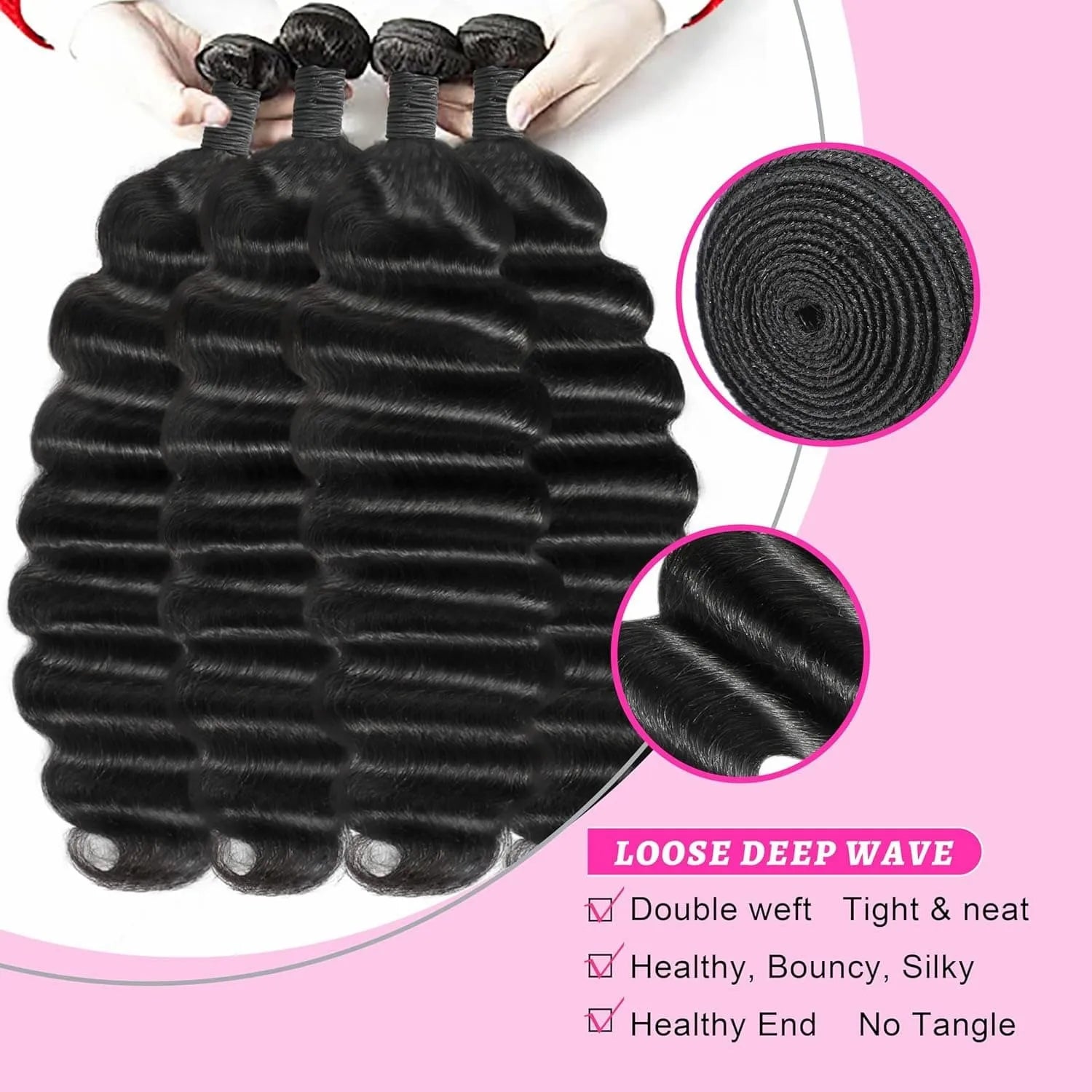 Loose Deep Wave/Water Curly Hair Bundles