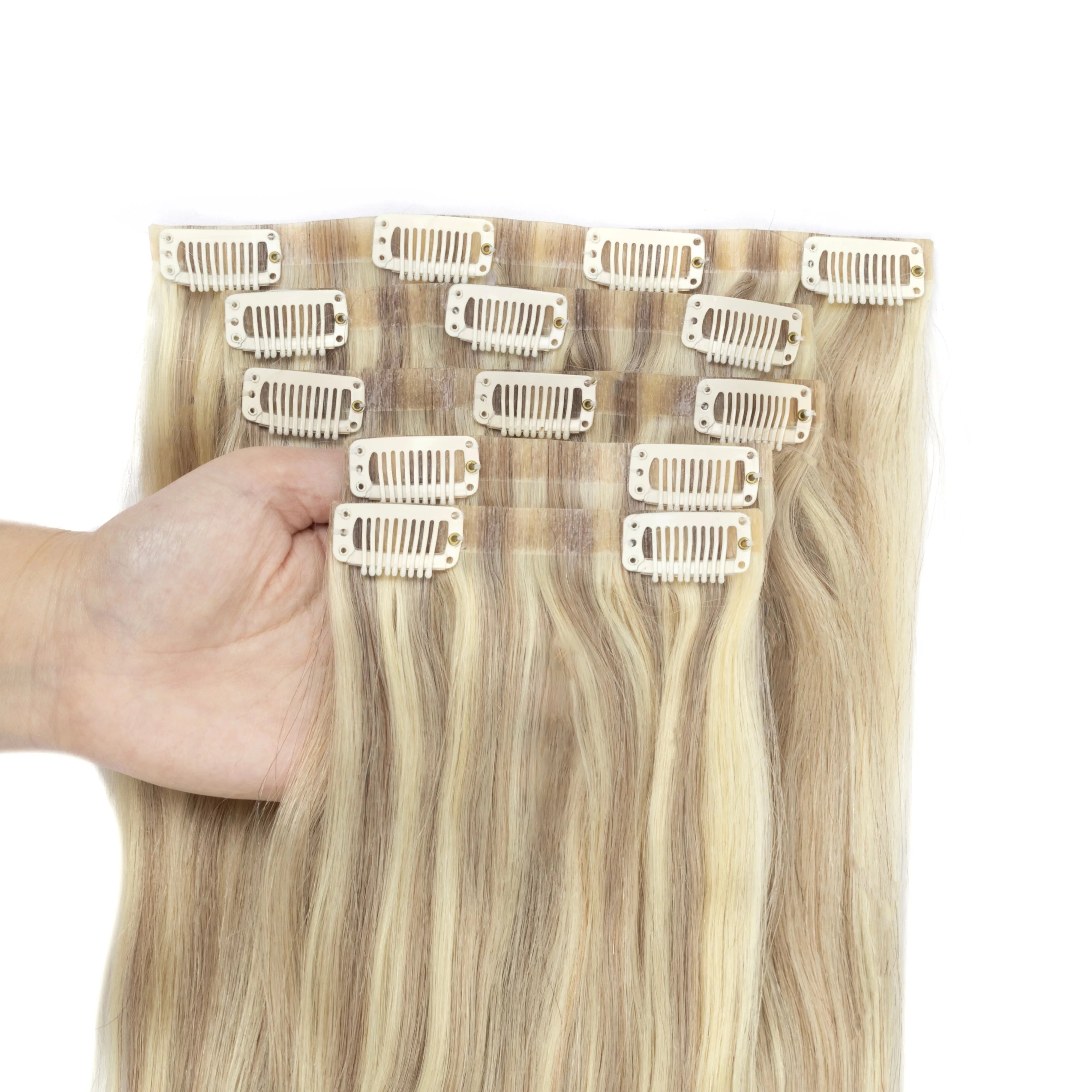 Seamless PU Clip in Human Hair Extension