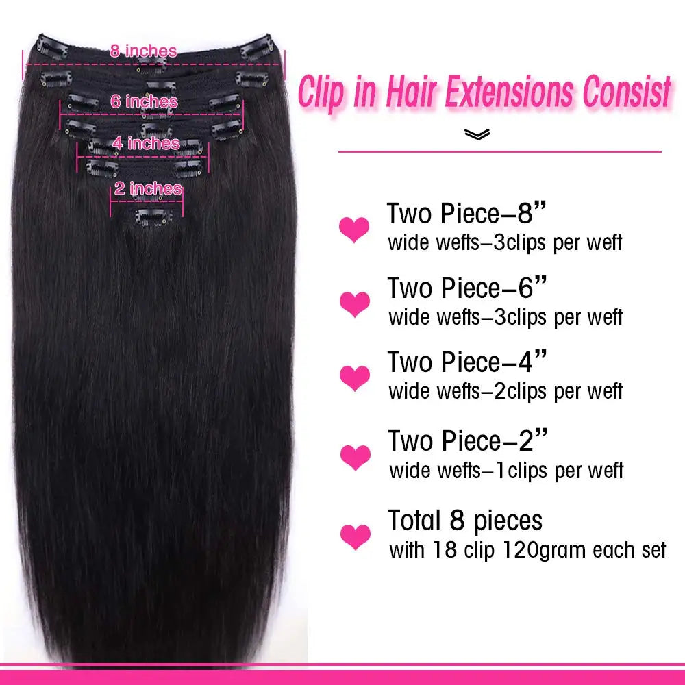 Seamless Clip in Hair Extensions