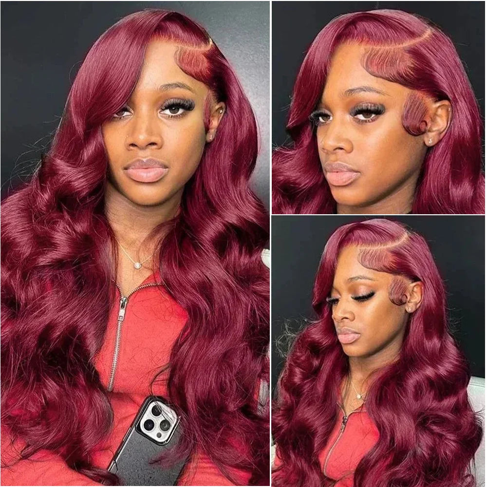 99J Burgundy Body Wave Human Hair Wig