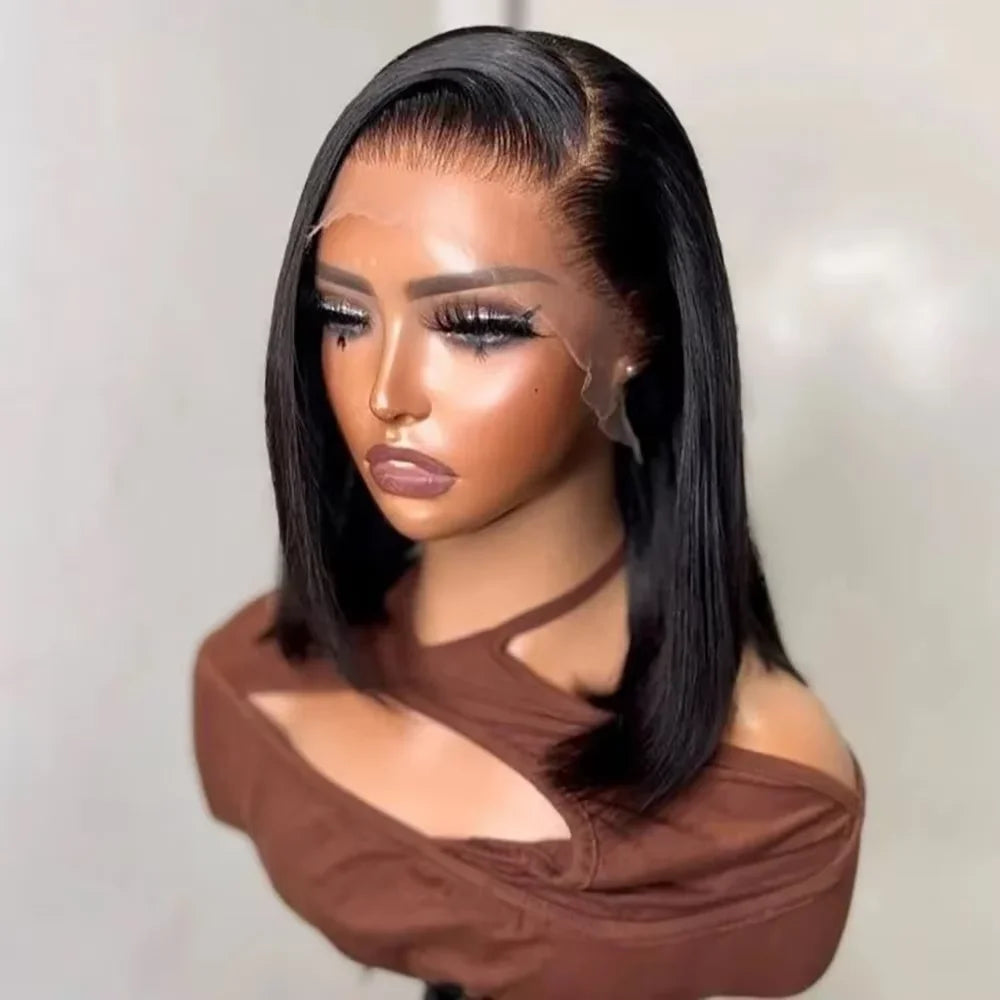 Straight Short Bob HD Lace Front Human Hair Wigs