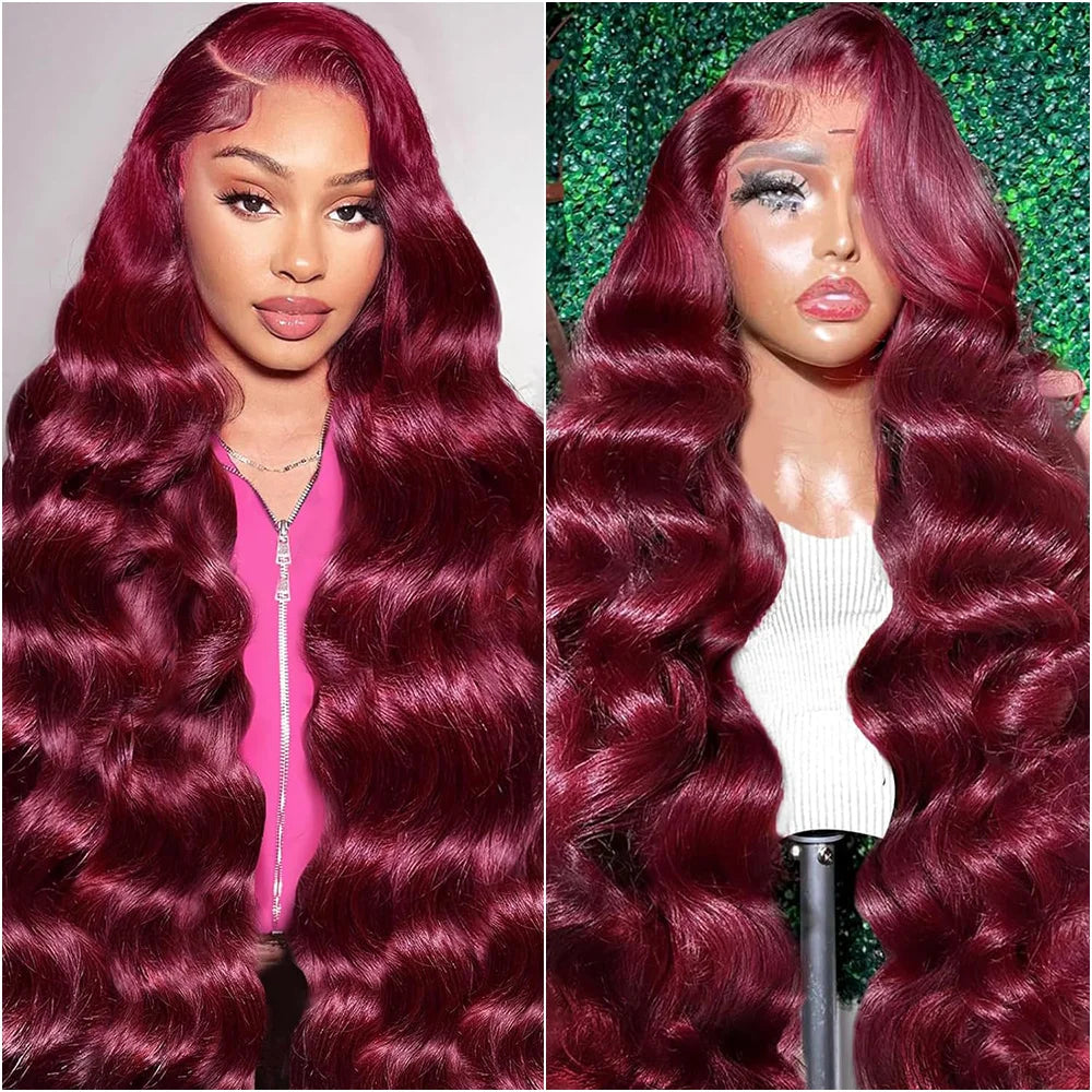 99J Burgundy Body Wave Human Hair Wig