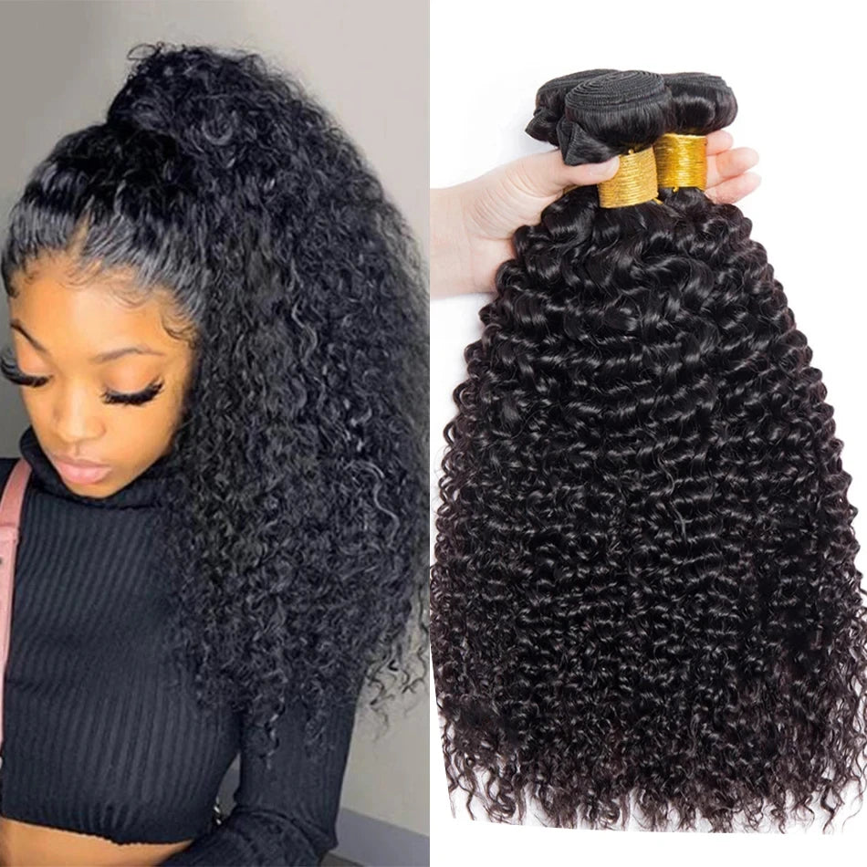 kinky Curly Human Hair Bundles