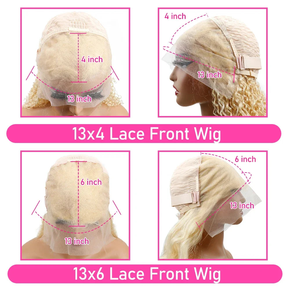 613 Honey Blonde Lace Front Human Hair Wigs
