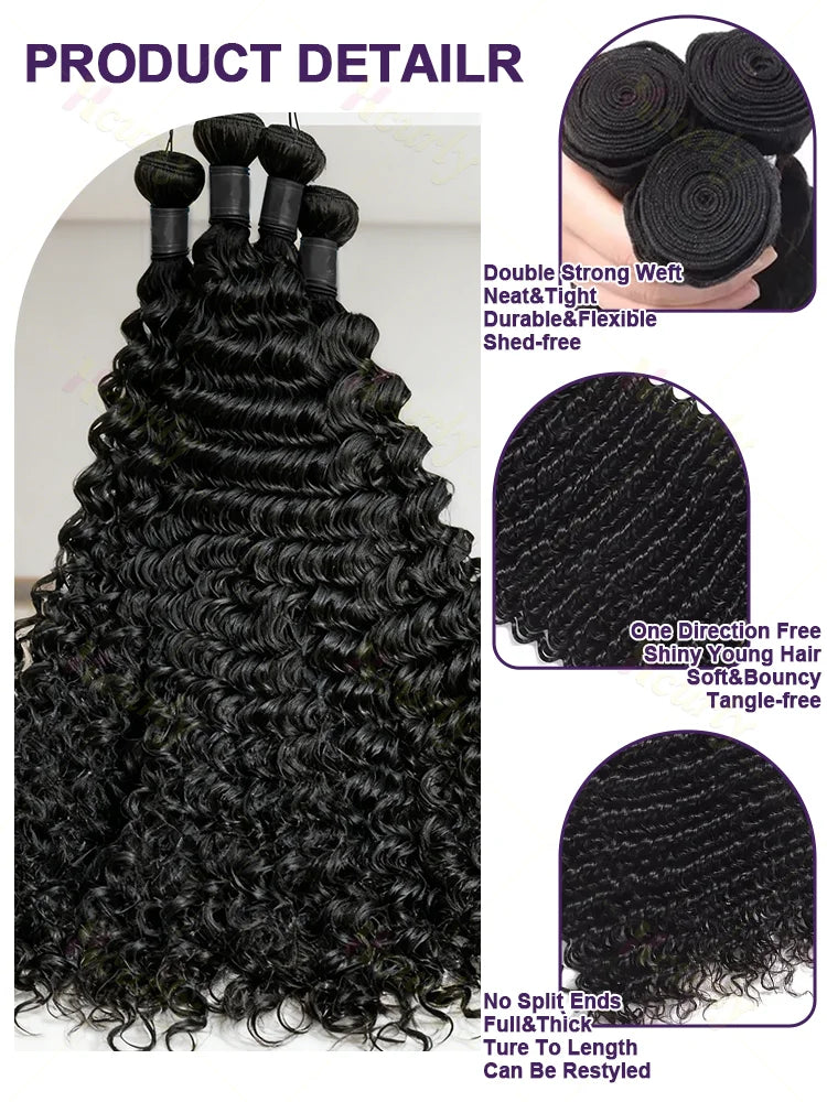 Deep Wave Human Hair Bundles