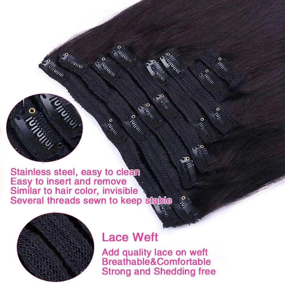 Seamless Clip in Hair Extensions