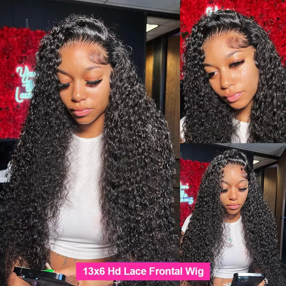 Deep Wave Curly HD Lace Frontal Human Hair Wig