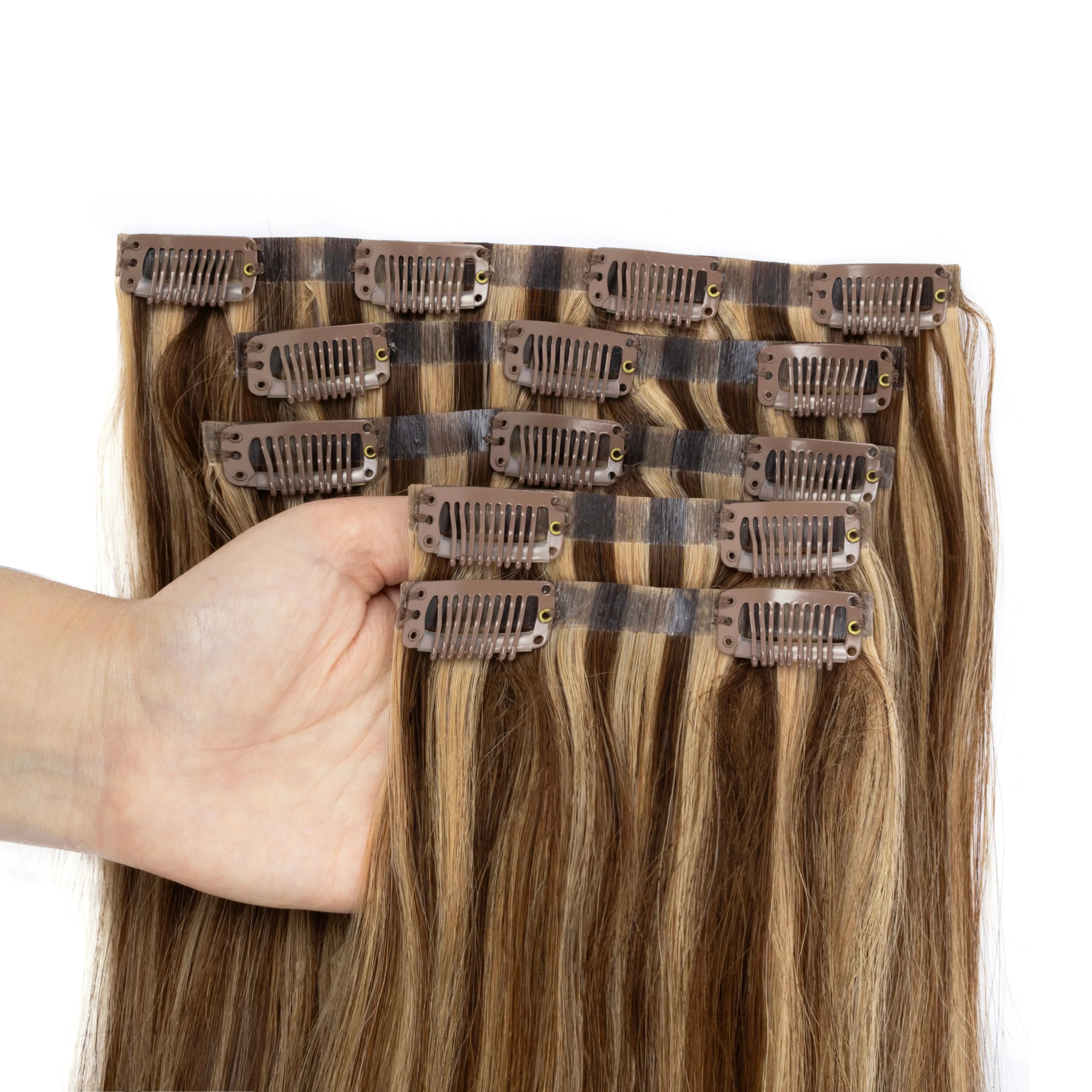 Seamless PU Clip in Human Hair Extension
