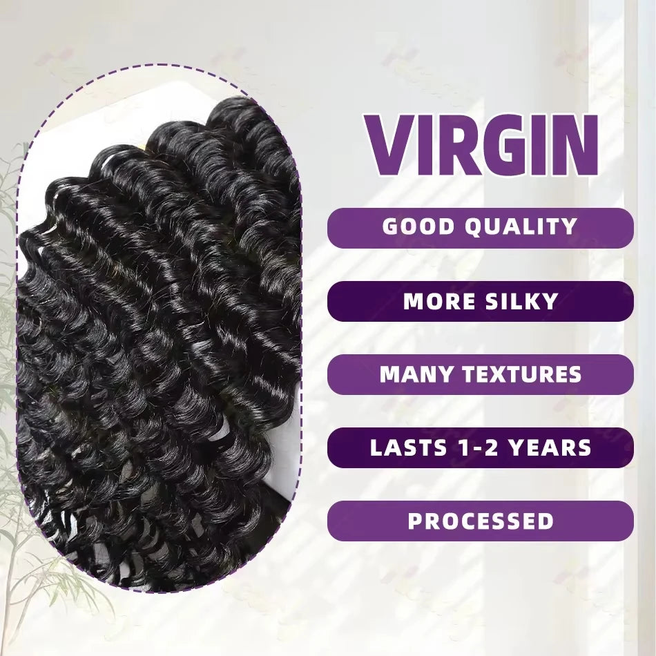 Deep Wave Human Hair Bundles